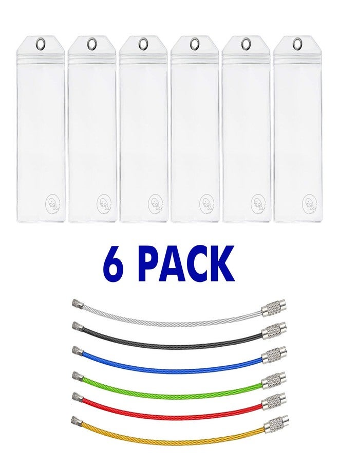 Beluga Gears Cruise Luggage Tag Holders for Royal Caribbean and Celebrity Cruise Lines (Set of 6 ea) Waterproof with Zipped Seal and Wire Colored Loops - Image 5